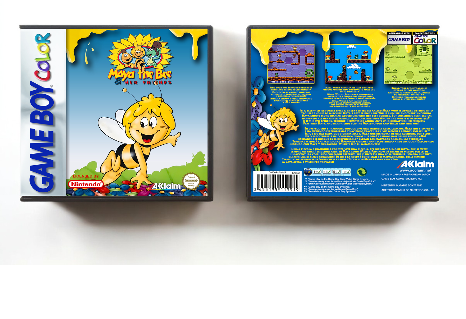 Maya The Bee &amp; Her Friends (PAL), Artwork Spine Color: Chrome