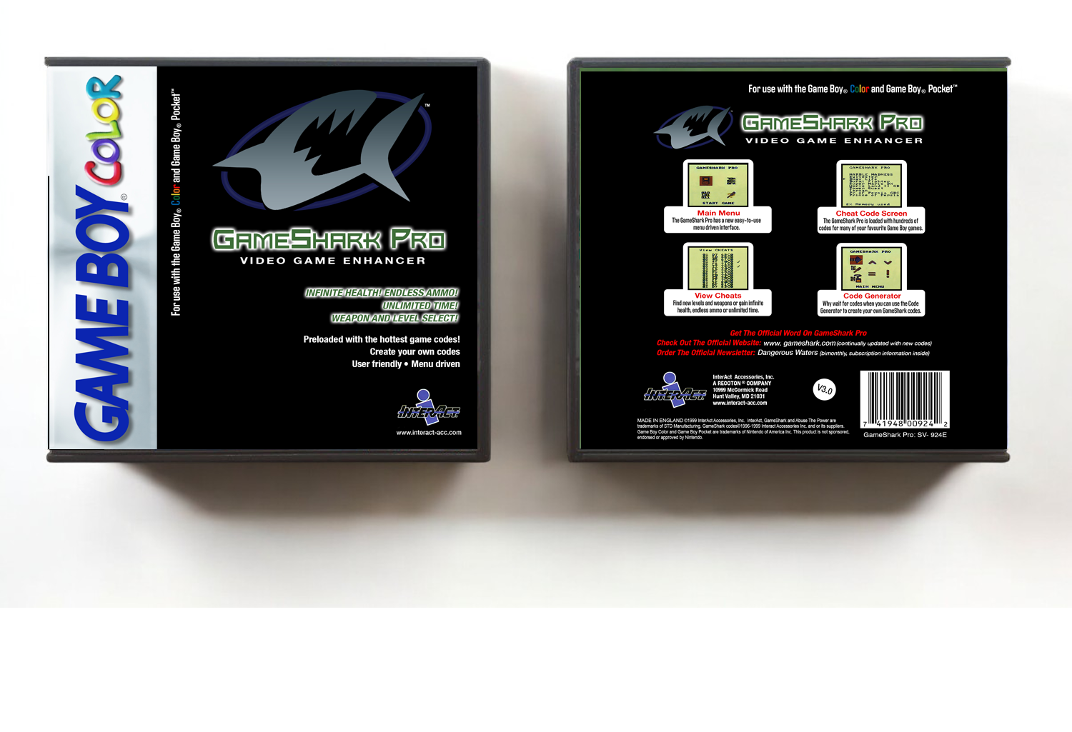 GameShark Pro V3.0 [Modded Case], Case Color: DARK GREY (OEM DS CASE COLOR), Artwork Spine Color: Chrome