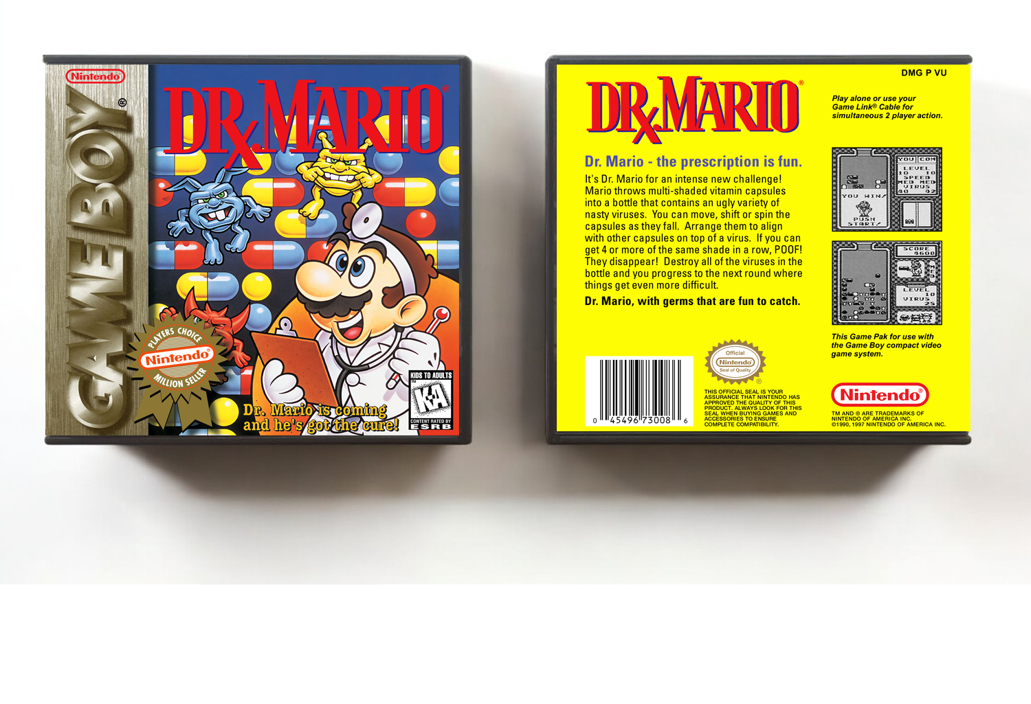 Dr. Mario (PC), Case Color: DARK GREY (OEM DS CASE COLOR), Artwork Spine Color: (PC) Chrome