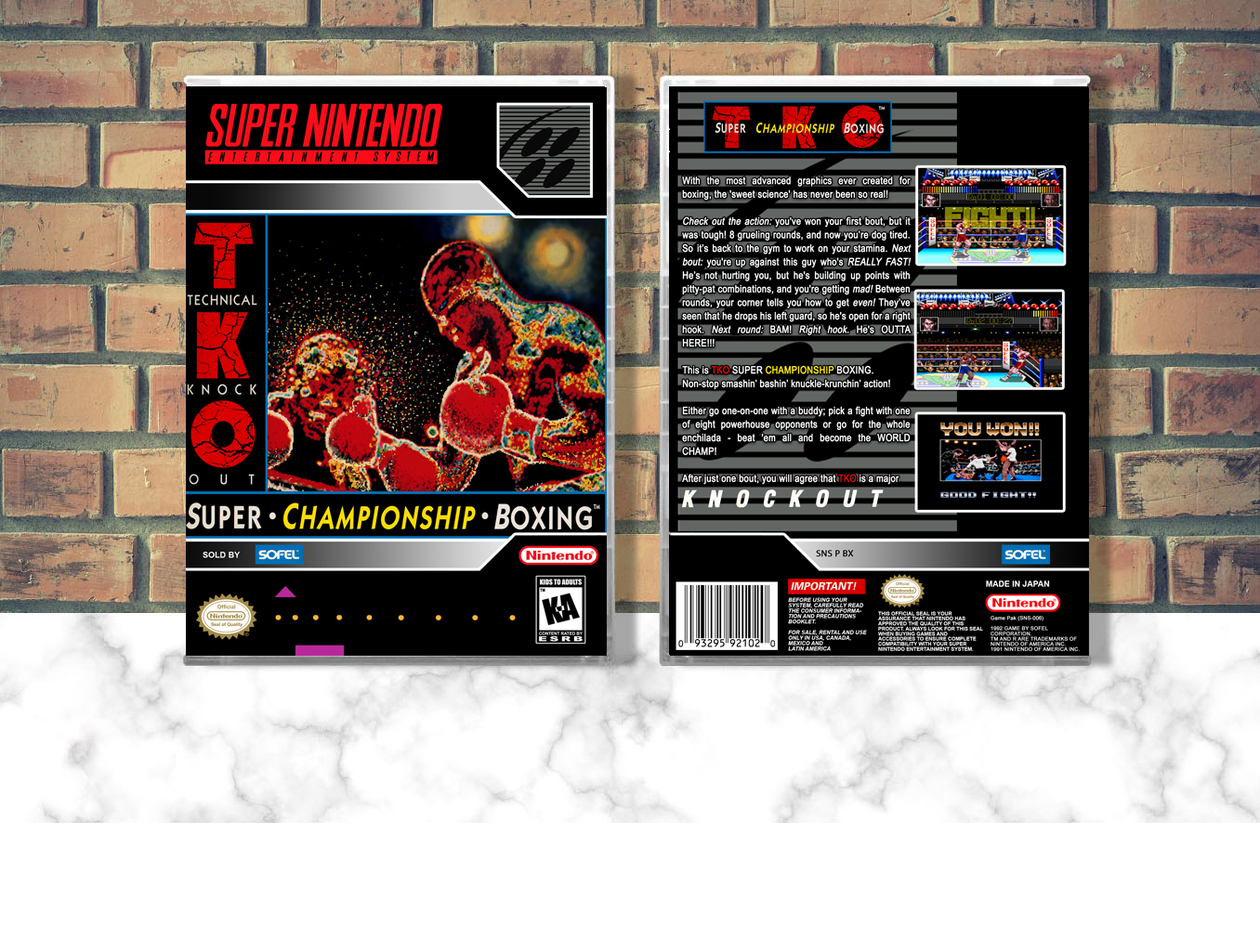 TKO Super Championship Boxing, Case Color: CLEAR (Transparent)