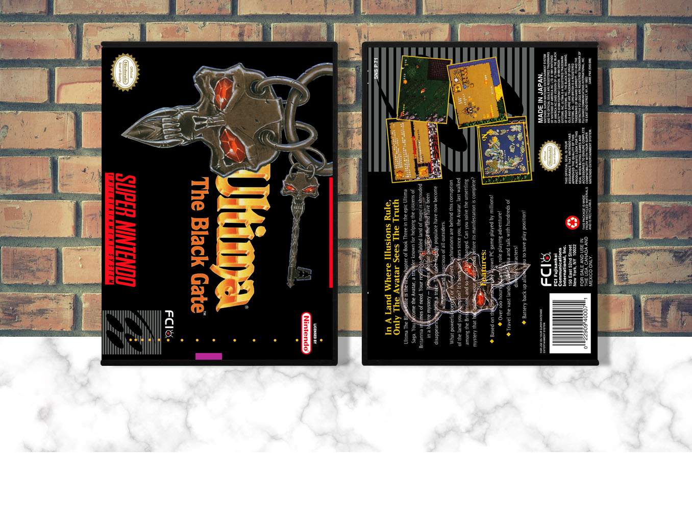 Ultima VII: The Black Gate, Case Color: DARK GREY (OEM DS CASE COLOR)