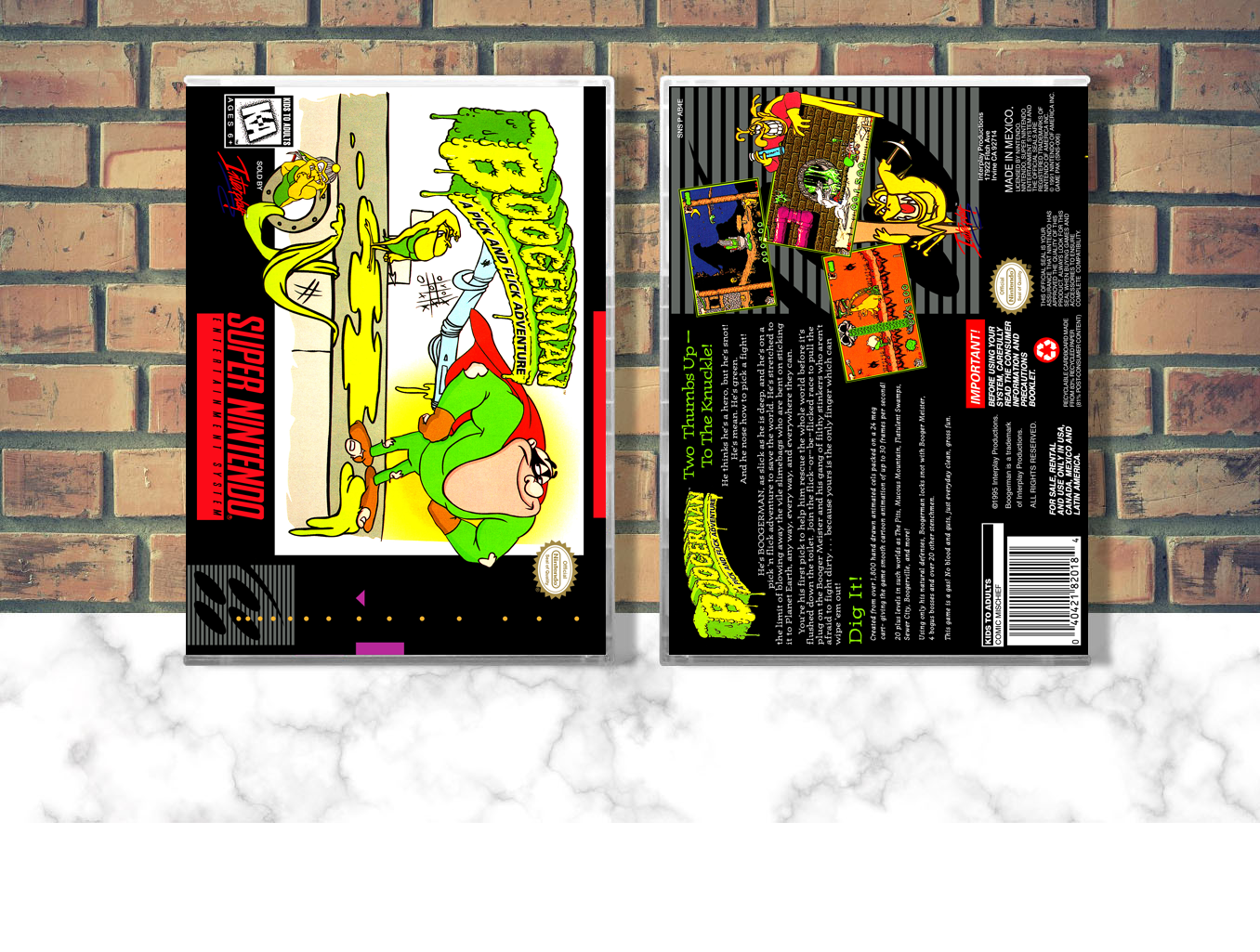 Boogerman: A Pick and Flick Adventure, Case Color: CLEAR (Transparent)