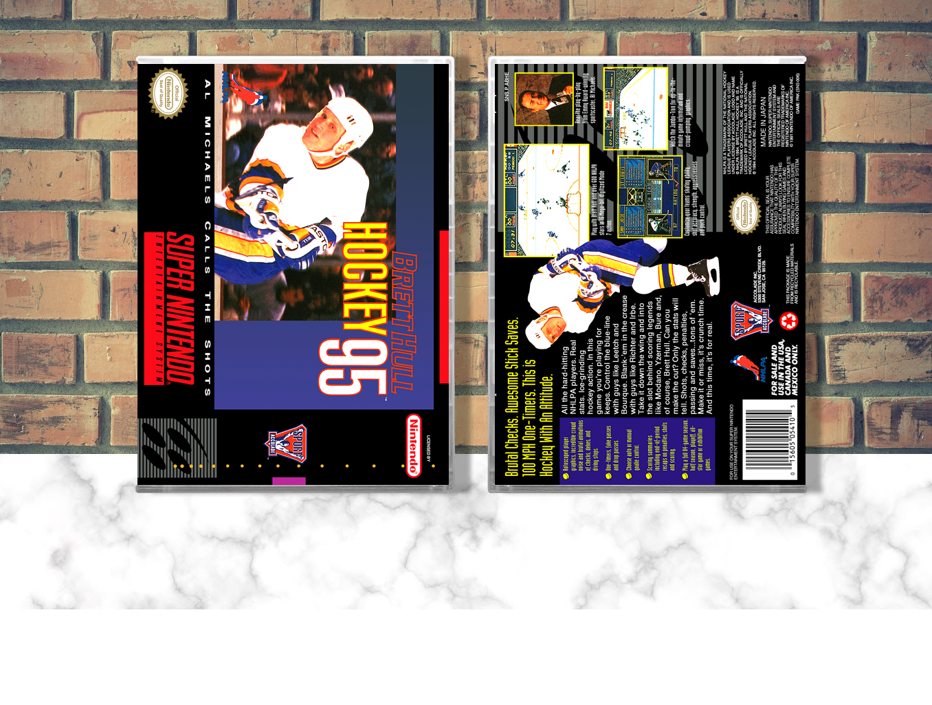 Brett Hull Hockey &#39;95, Case Color: CLEAR (Transparent)