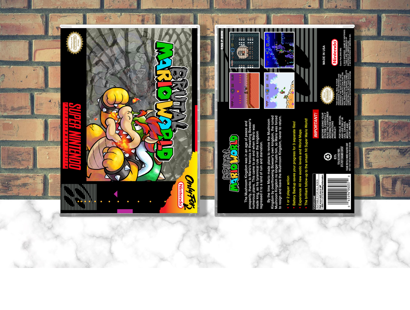 Brutal Mario World, Case Color: CLEAR (Transparent)