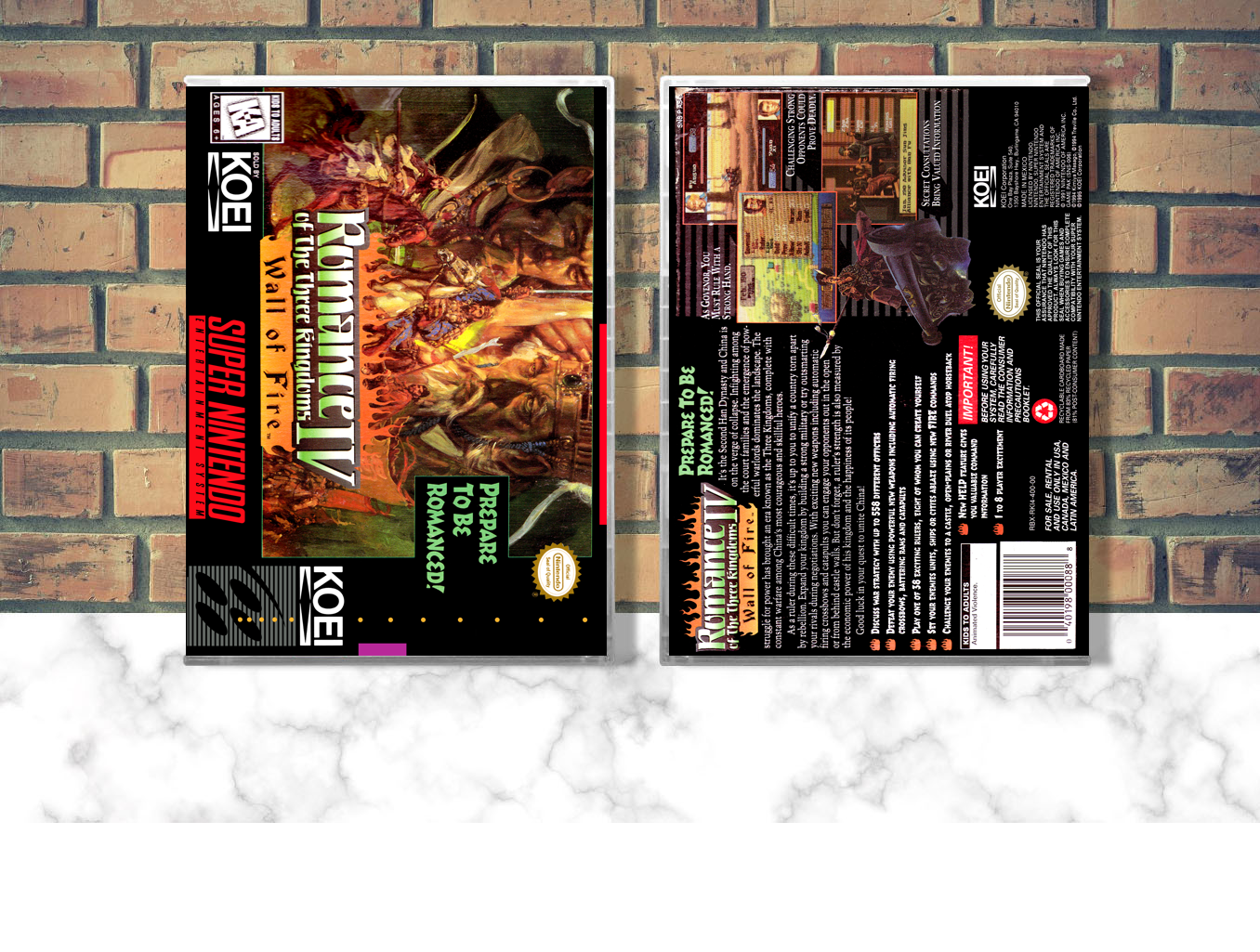 Romance of the Three Kingdoms IV: Wall of Fire, Case Color: CLEAR (Transparent)