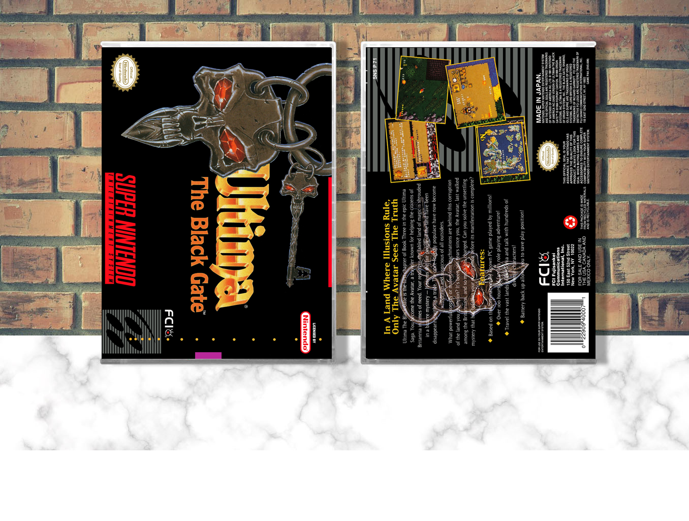 Ultima: Runes of Virtue II, Case Color: CLEAR (Transparent)