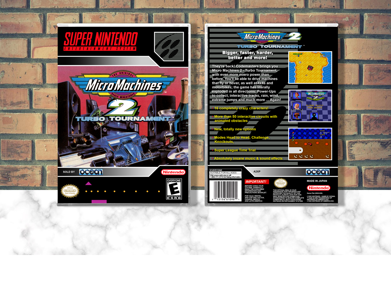 Micro Machines 2: Turbo Tournament, Case Color: CLEAR (Transparent)