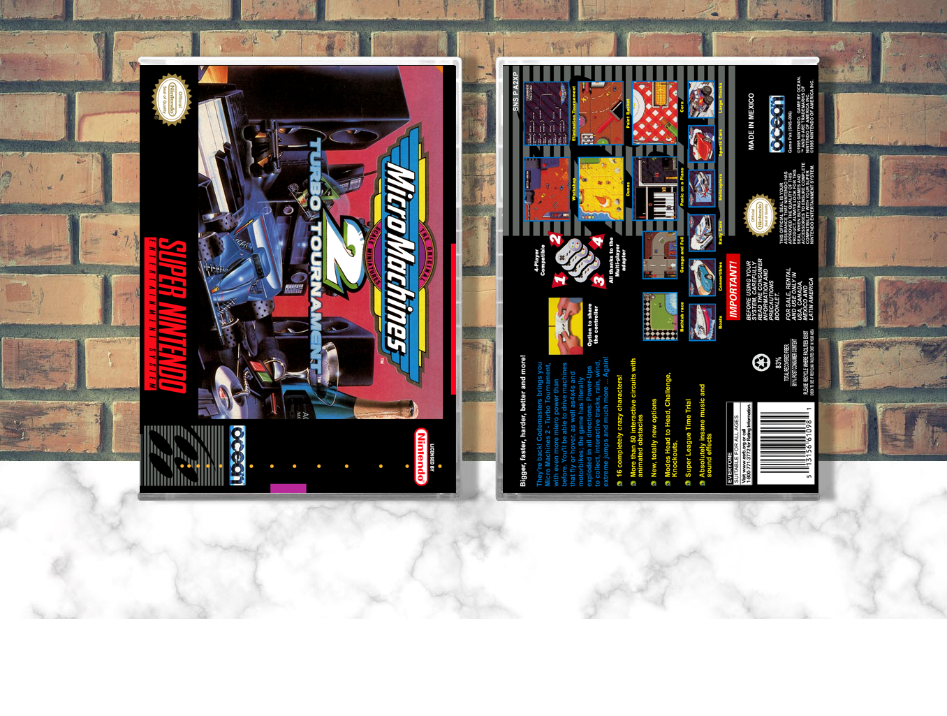 Micro Machines 2: Turbo Tournament, Case Color: CLEAR (Transparent)