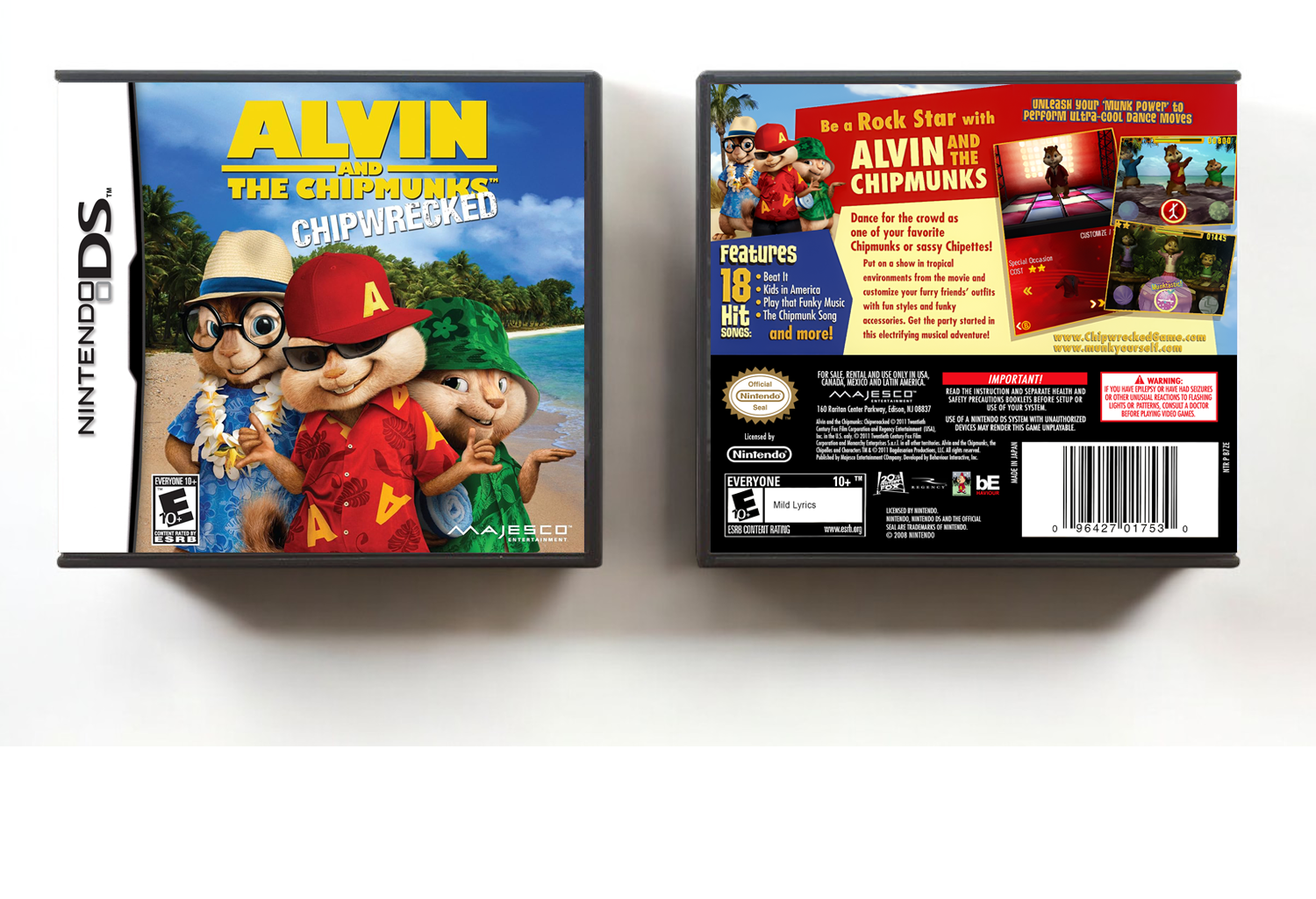 Alvin and the Chipmunks: Chipwrecked, Case Color: DARK GREY (OEM DS CASE COLOR)