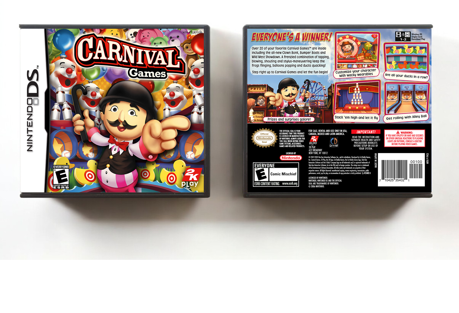 Carnival Games, Case Color: DARK GREY (OEM DS CASE COLOR)
