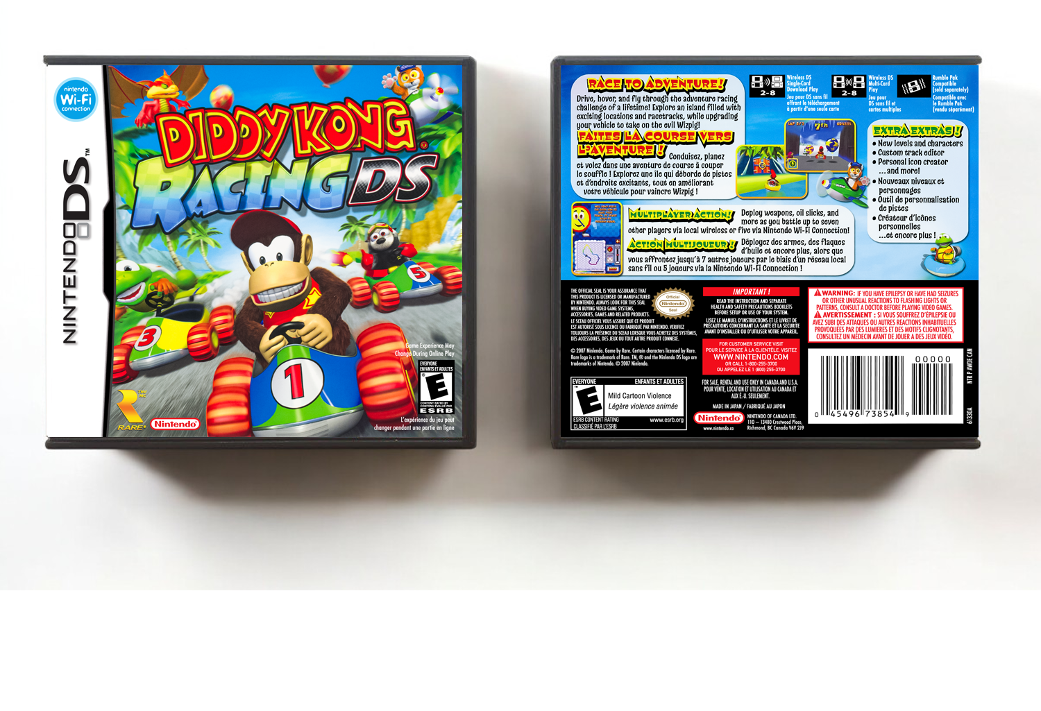 Diddy Kong Racing DS (CAN), Case Color: DARK GREY (OEM DS CASE COLOR)