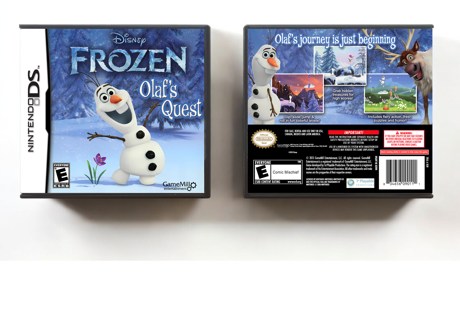 Disney Frozen: Olaf&#39;s Quest, Case Color: DARK GREY (OEM DS CASE COLOR)