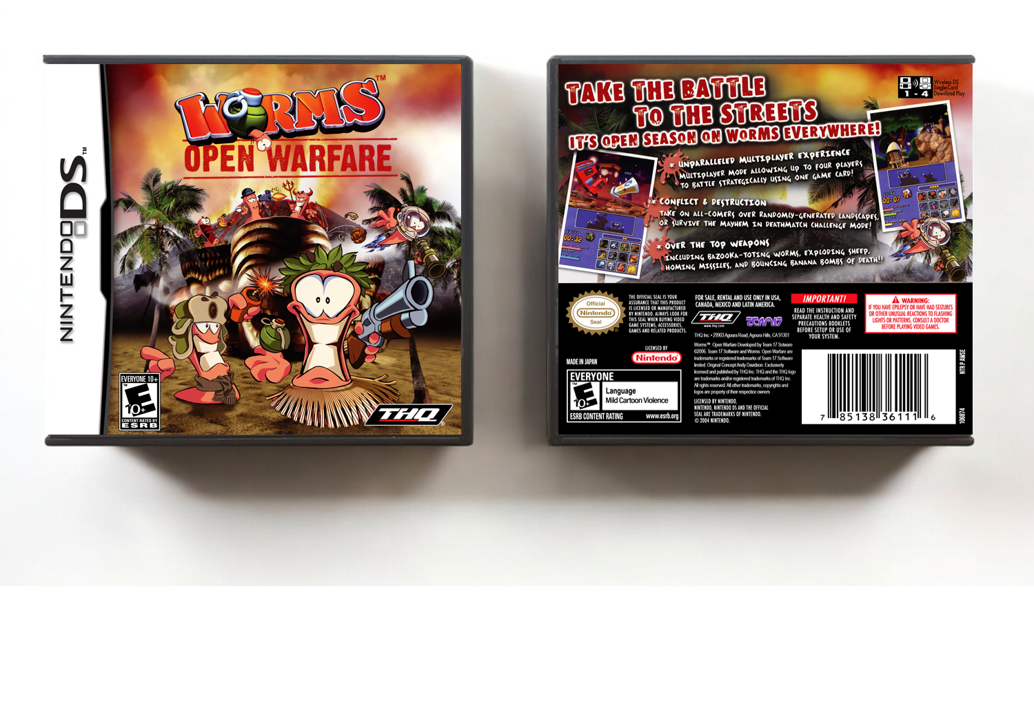 Worms: Open Warfare, Case Color: DARK GREY (OEM DS CASE COLOR)