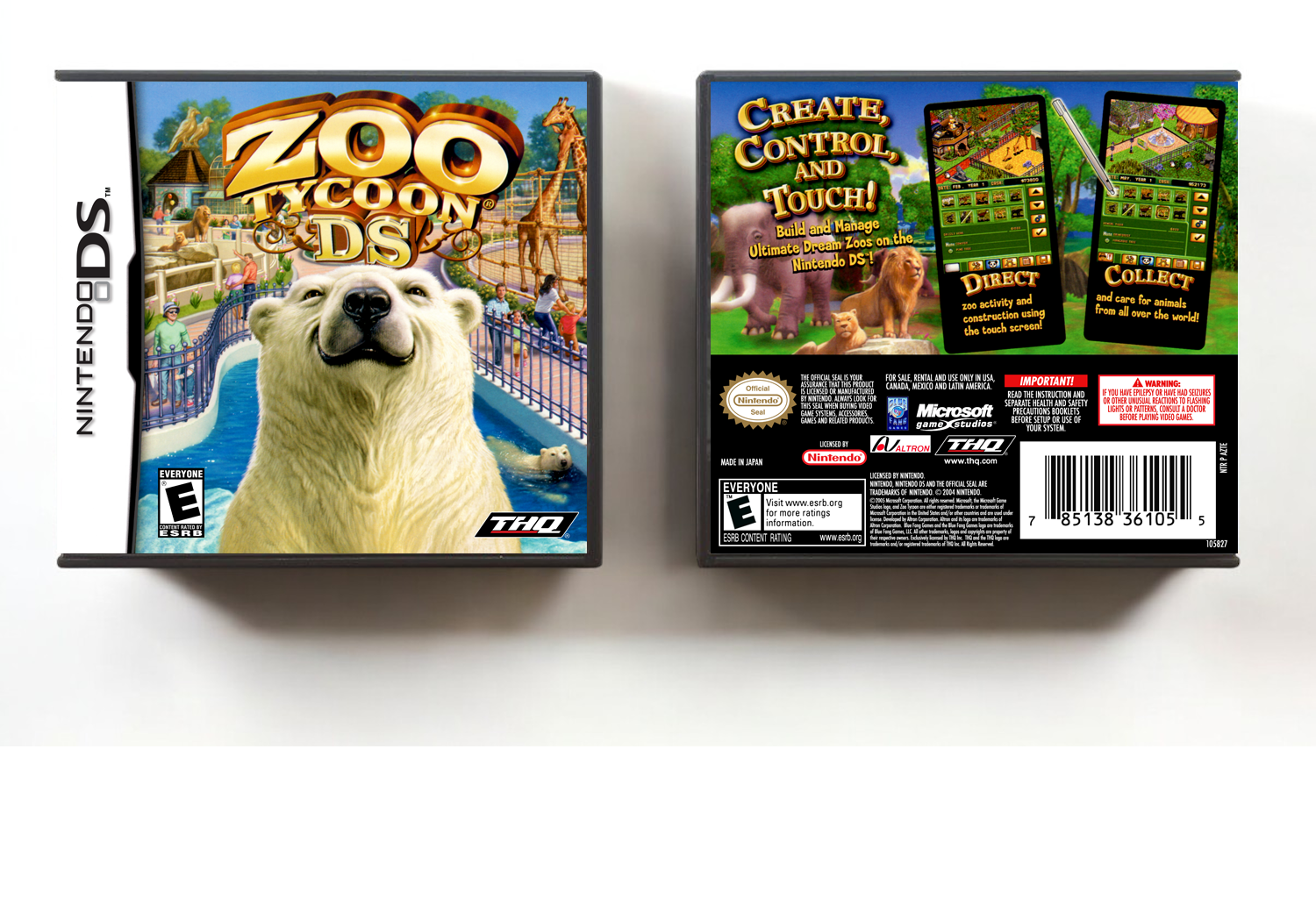 Zoo Tycoon DS, Case Color: DARK GREY (OEM DS CASE COLOR)