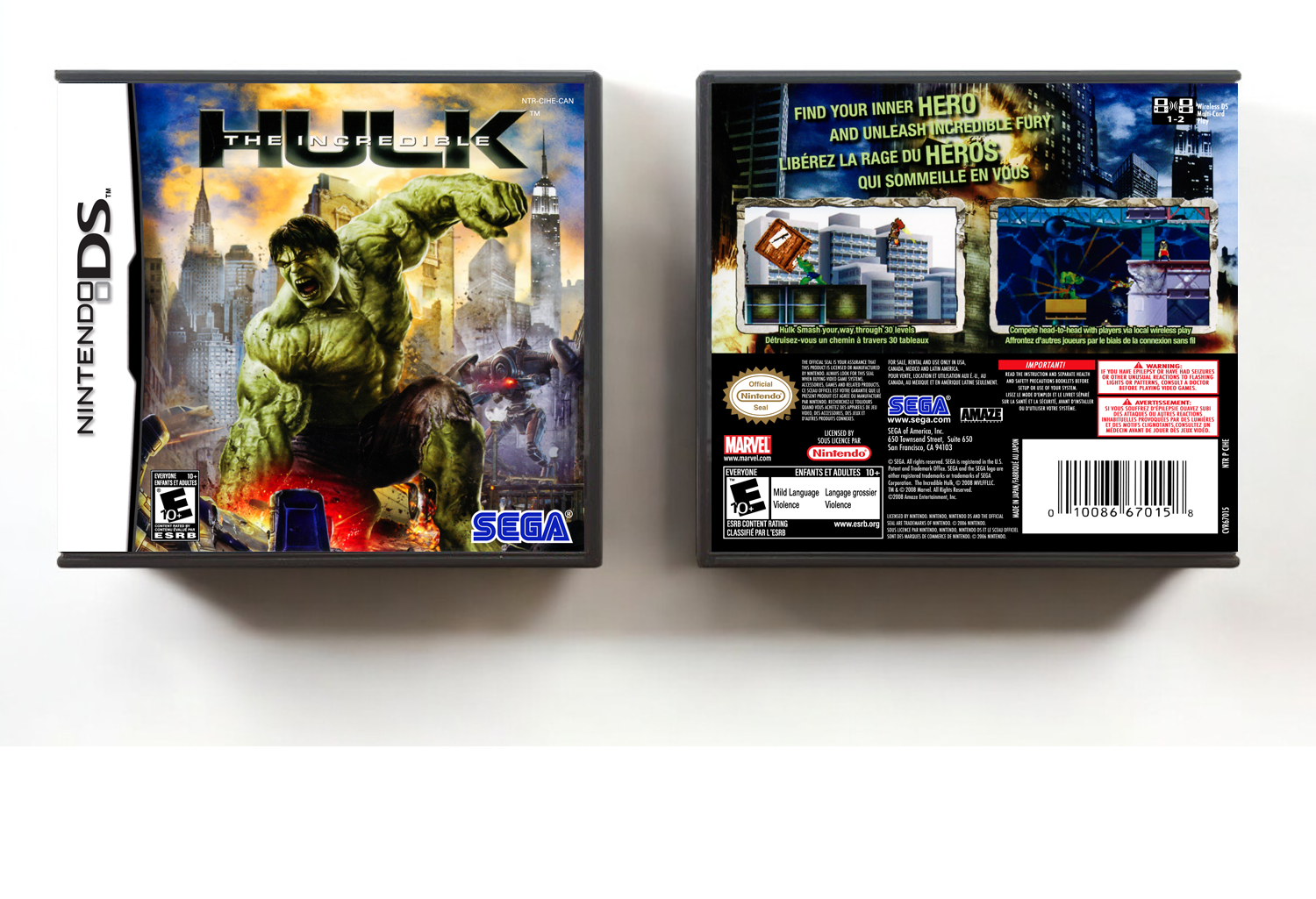 Incredible Hulk, The (CAN), Case Color: DARK GREY (OEM DS CASE COLOR)