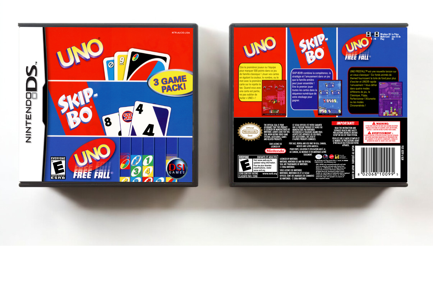 Uno / Skip-Bo / Uno Freefall, Case Color: DARK GREY (OEM DS CASE COLOR)