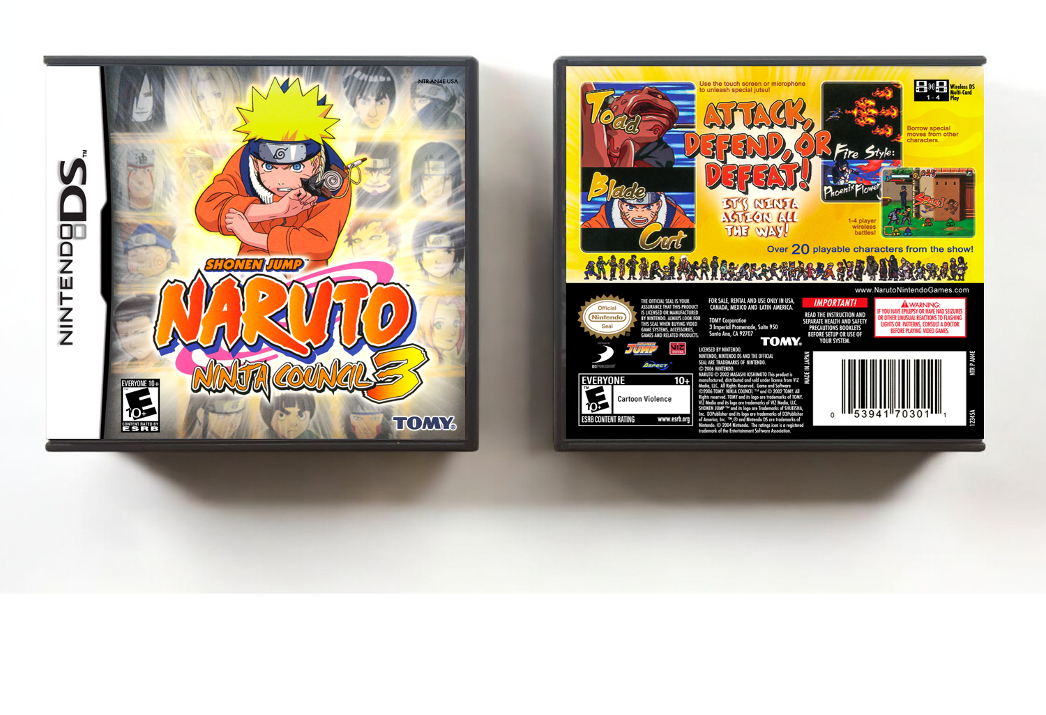 Naruto: Ninja Council 3, Case Color: DARK GREY (OEM DS CASE COLOR)