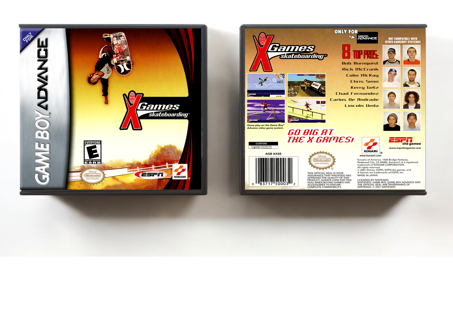 ESPN X-Games Skateboarding, Artwork Spine Color: Chrome