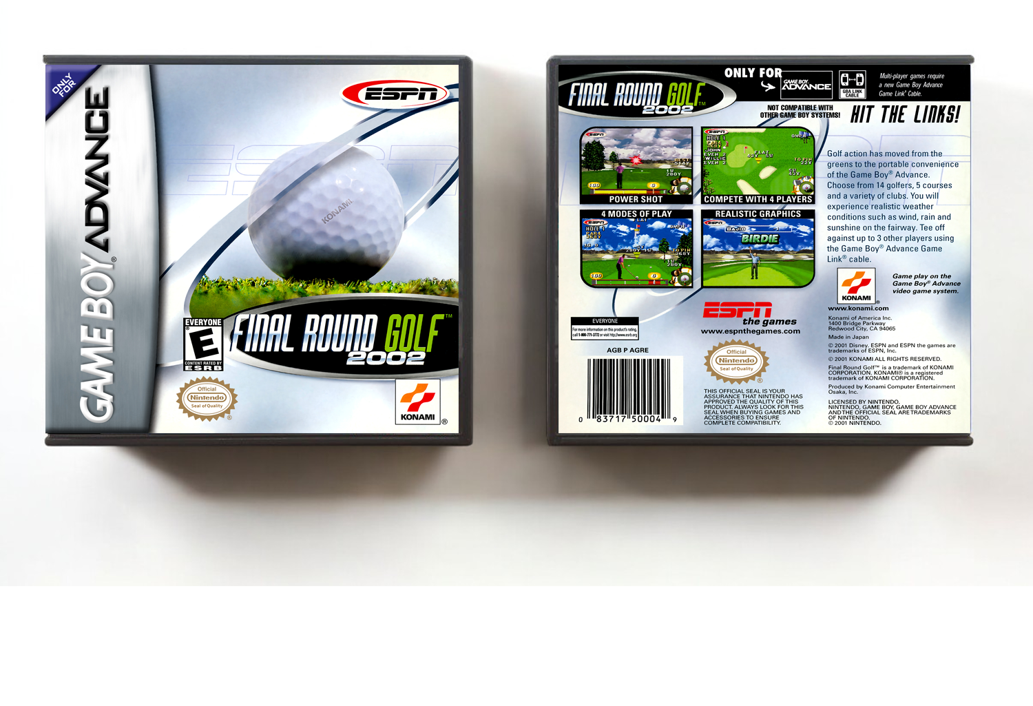 ESPN Final Round Golf 2002, Artwork Spine Color: Chrome