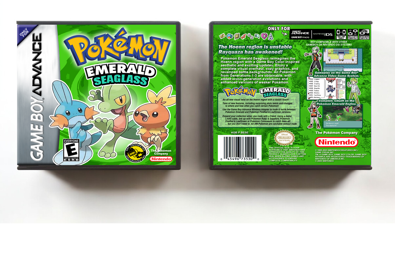 Pokemon Emerald Seaglass, Artwork Spine Color: Chrome