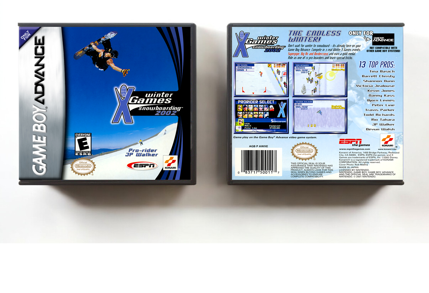 ESPN Winter X-Games Snowboarding 2002, Artwork Spine Color: Chrome