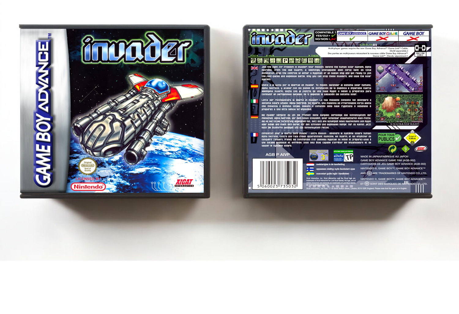 Invader (PAL), Artwork Spine Color: Chrome