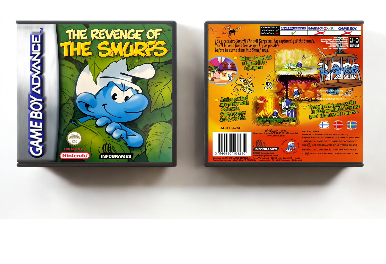 Revenge of The Smurfs (PAL), Artwork Spine Color: Chrome