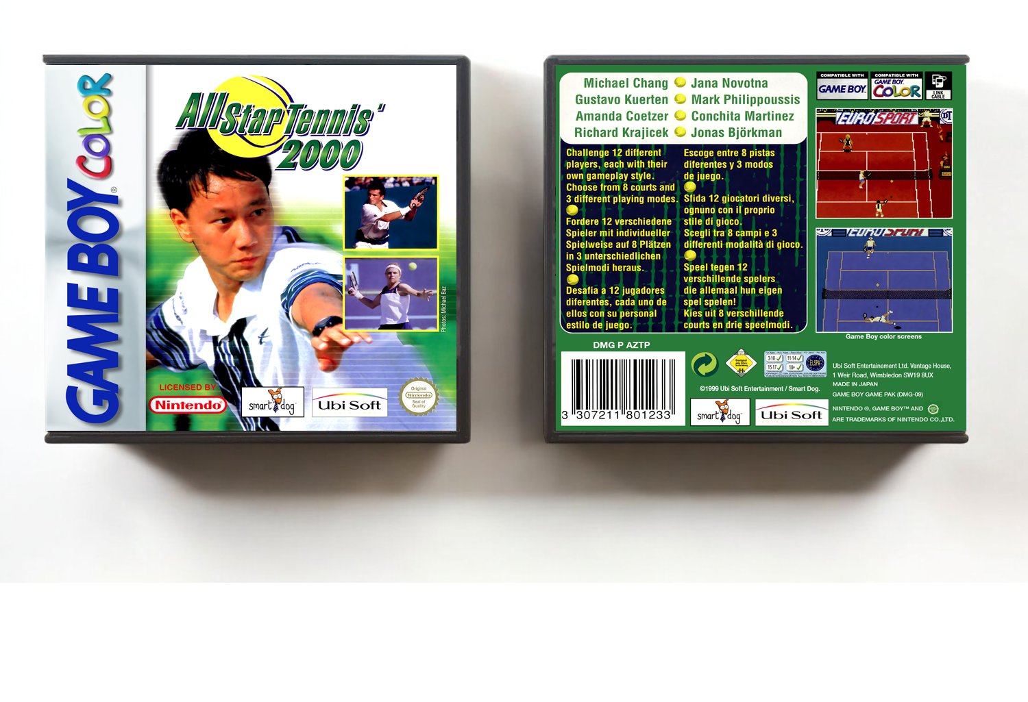 All-Star Tennis 2000 (PAL), Artwork Spine Color: Chrome