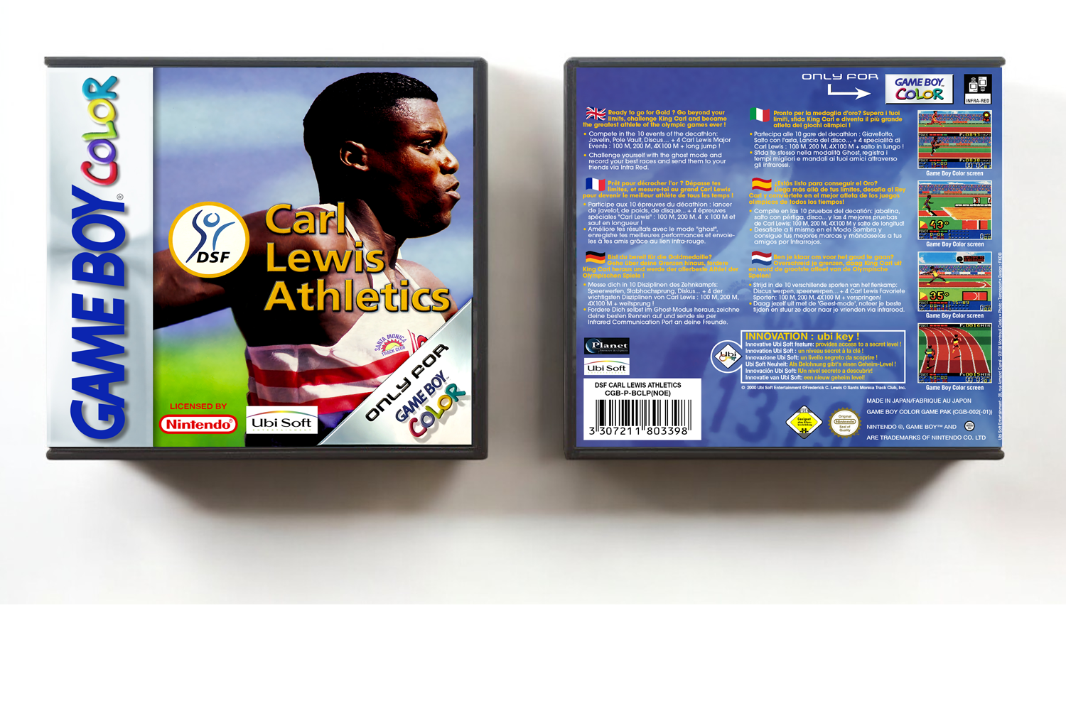 Carl Lewis Athletics 2000 (PAL), Artwork Spine Color: Chrome