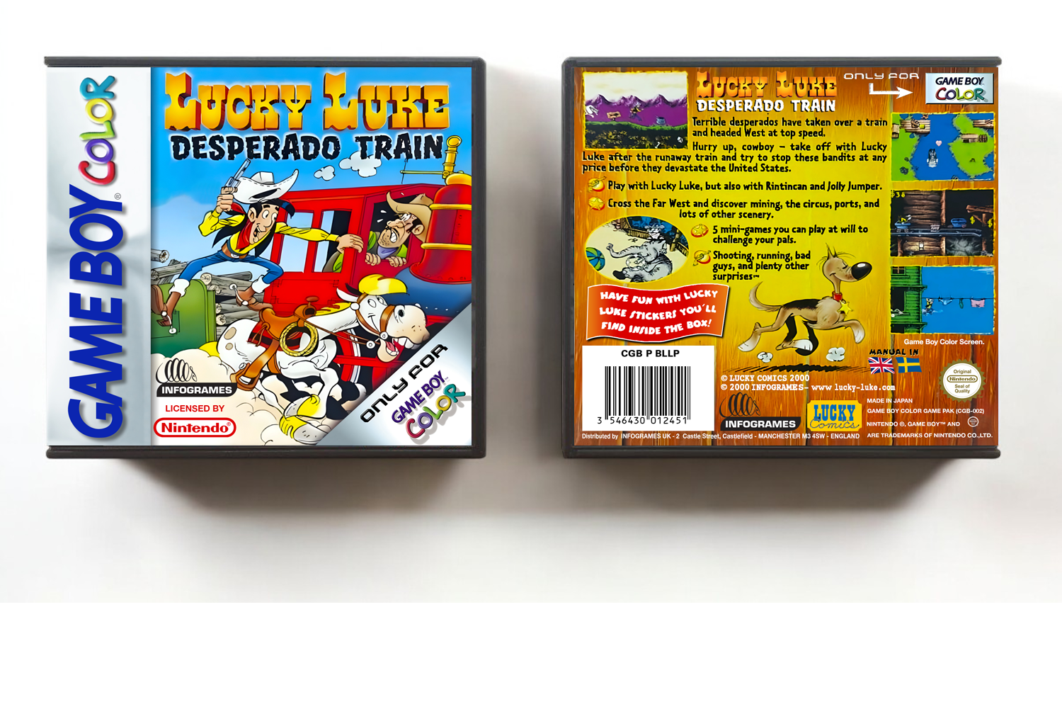 Lucky Luke: Desperado Train (PAL), Artwork Spine Color: Chrome