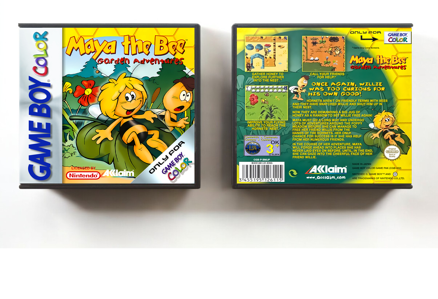 Maya The Bee: Garden Adventures (PAL), Artwork Spine Color: Chrome