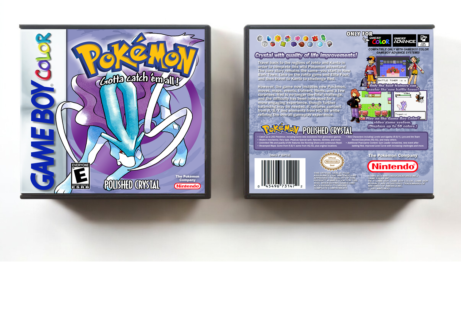 Pokemon Polished Crystal, Artwork Spine Color: Chrome