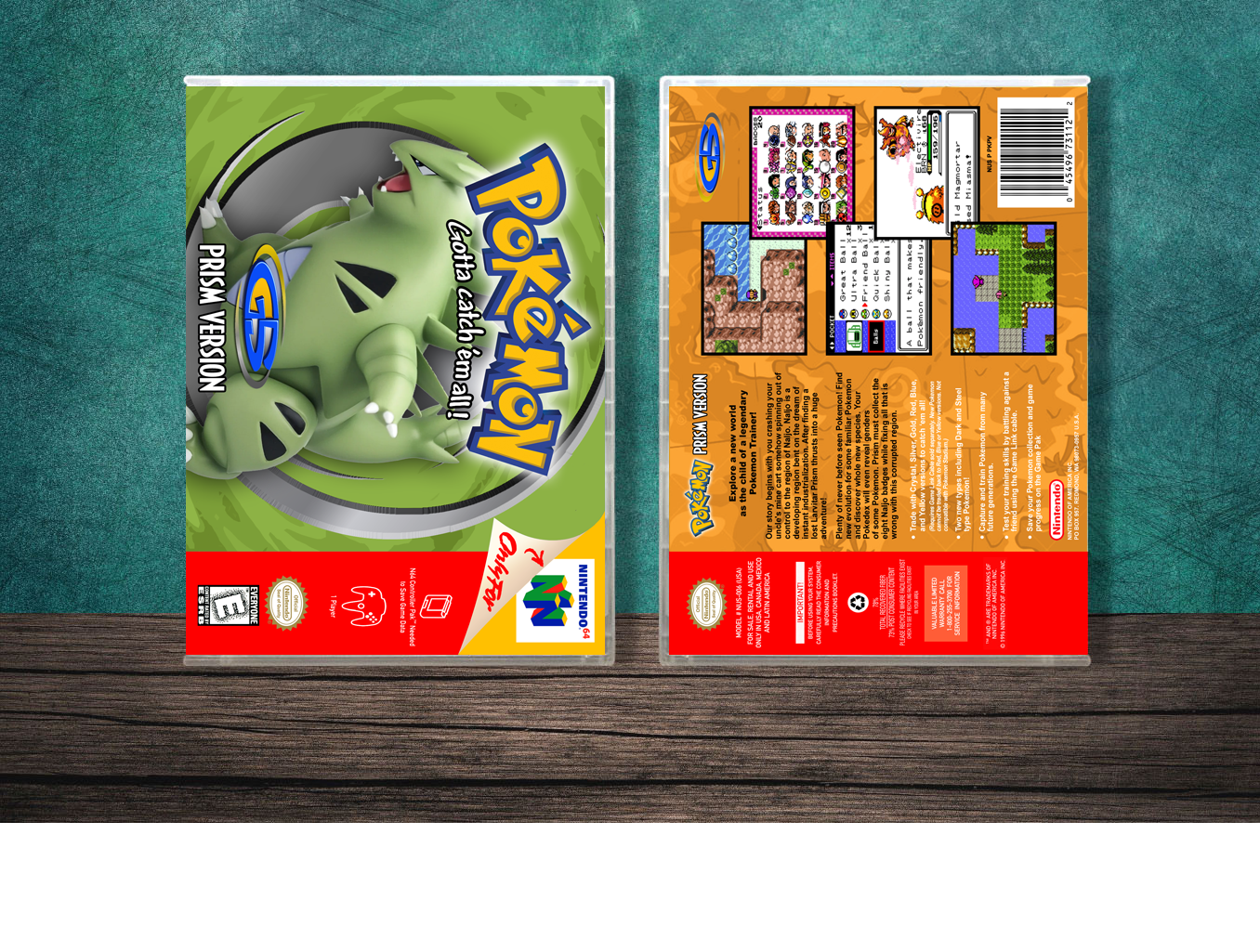 Pokemon Prism Version, Case Color: CLEAR (Transparent)