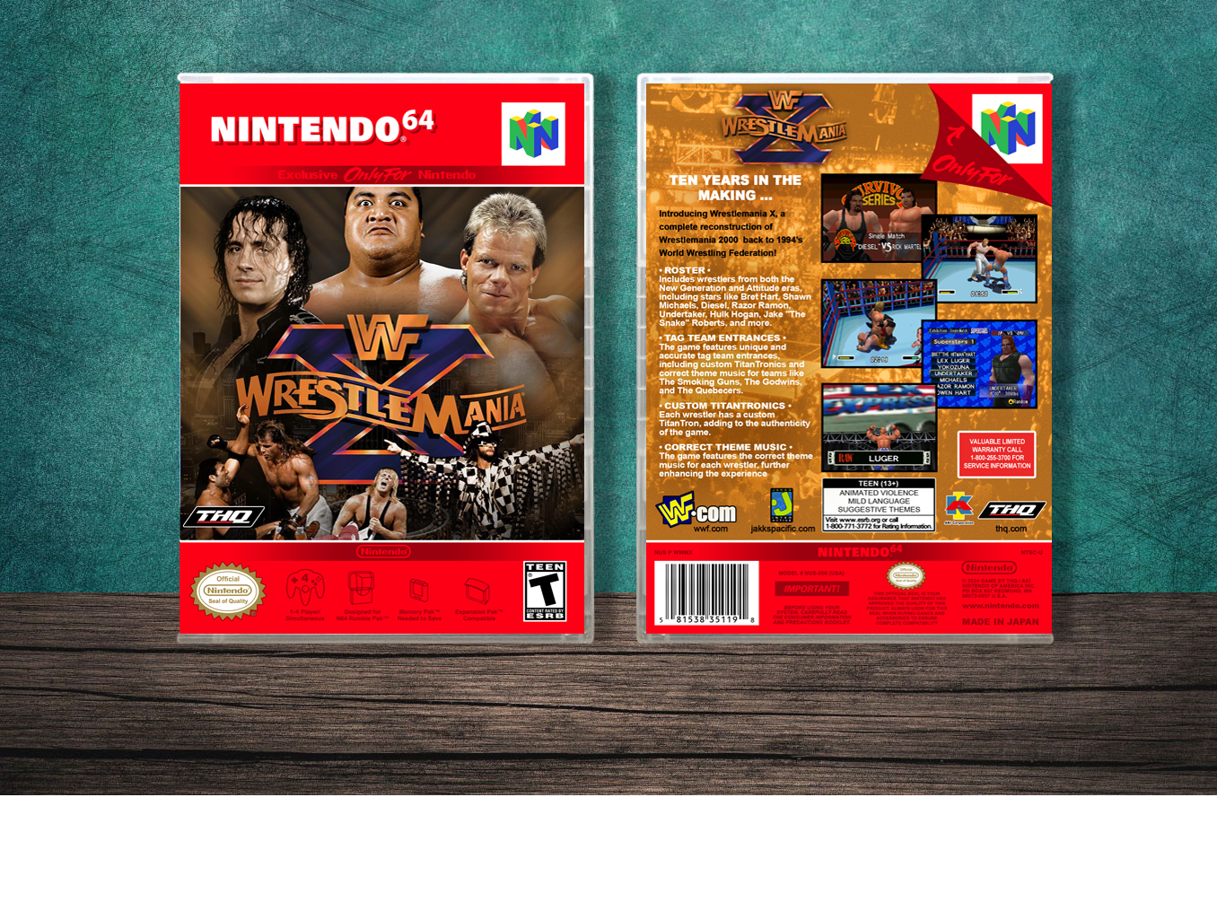 WWF Wresltemania X, Case Color: CLEAR (Transparent)