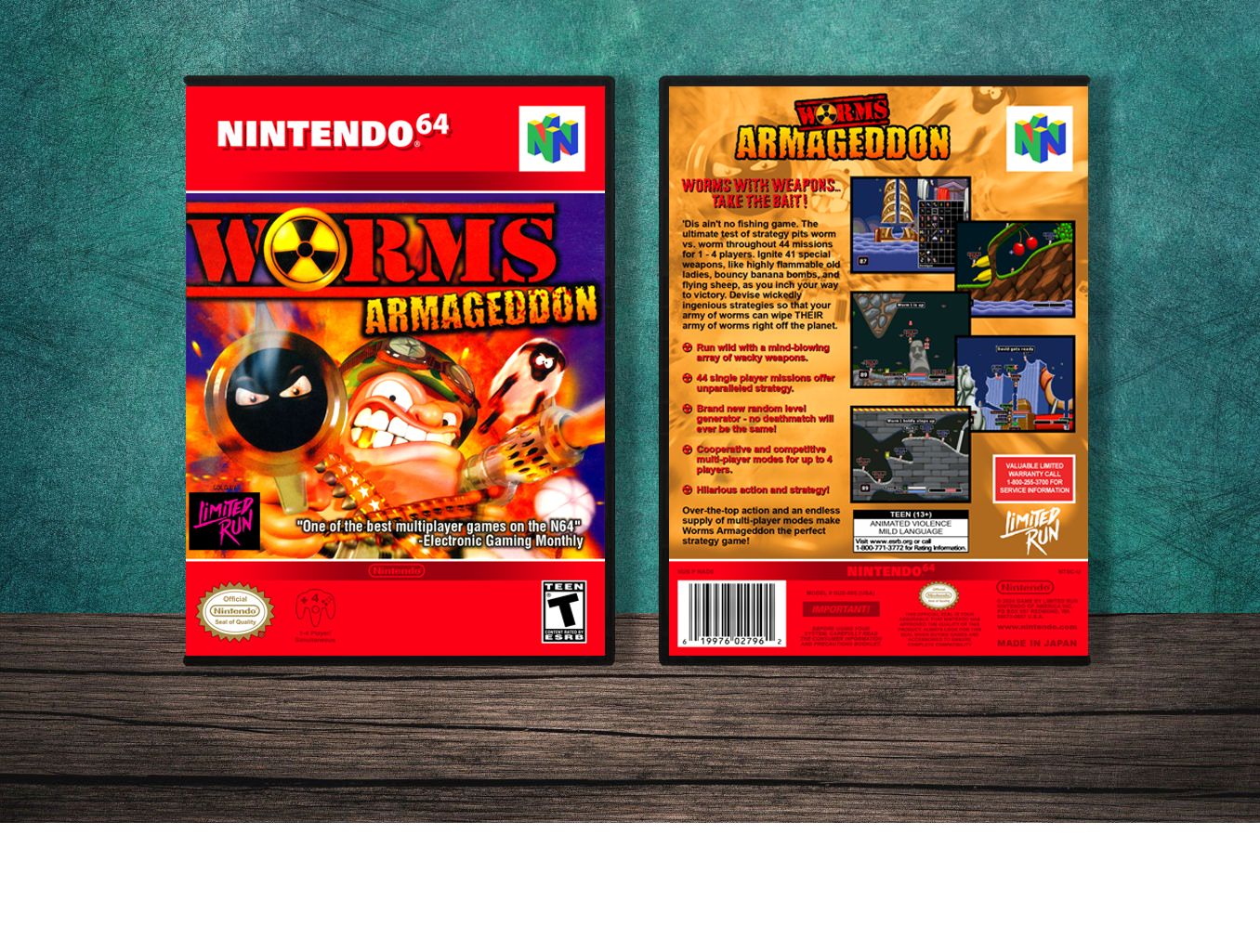 Worms Armageddon (Limited Run), Case Color: DARK GREY (OEM DS CASE COLOR)