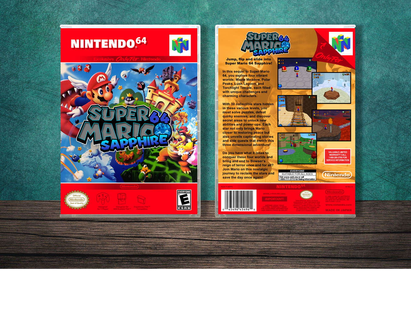 Super Mario 64: Sapphire, Case Color: CLEAR (Transparent)