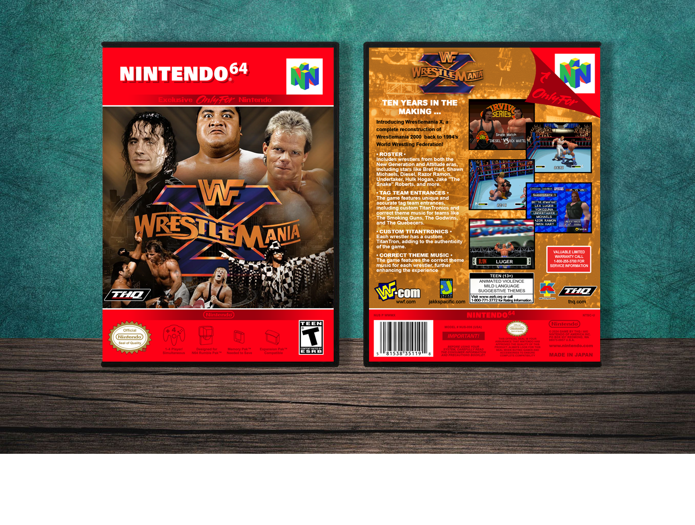 WWF Wresltemania X, Case Color: DARK GREY (OEM DS CASE COLOR)