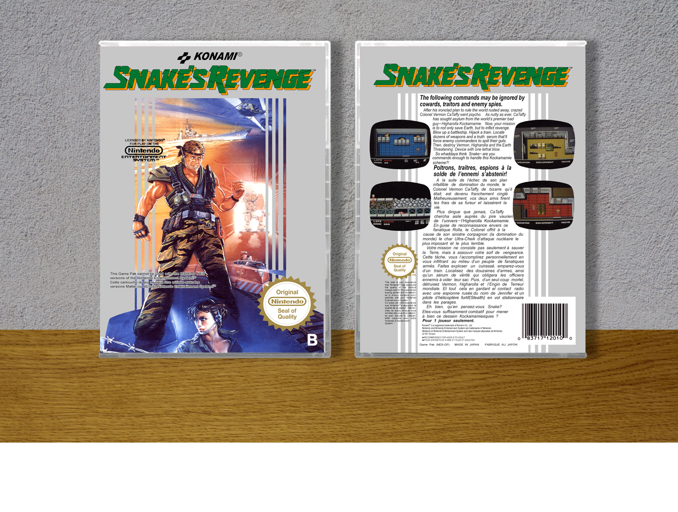 Metal Gear: Snakes Revenge (PAL), Case Color: CLEAR (Transparent)
