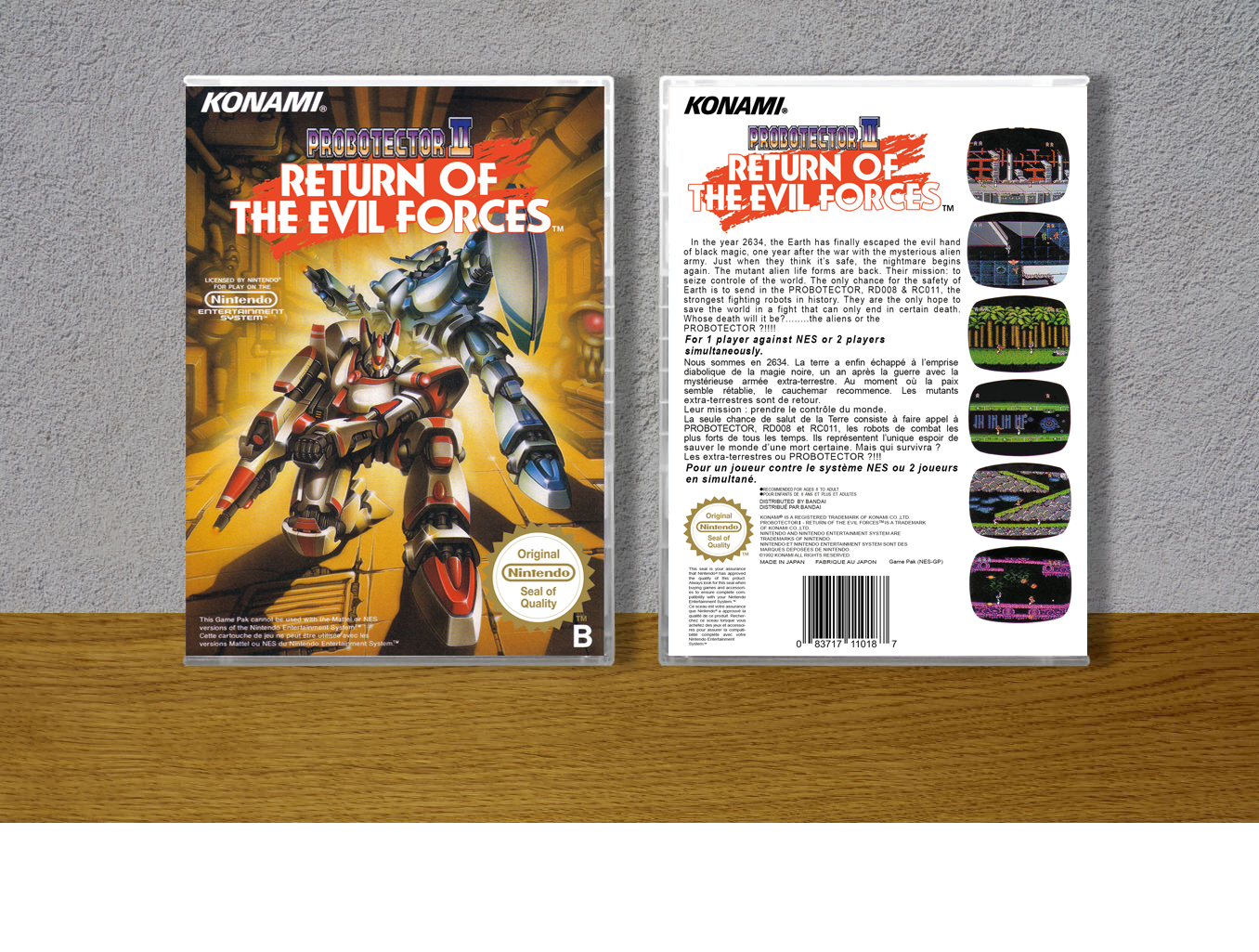 Probotector II: Return of the Evil Forces (PAL), Case Color: CLEAR (Transparent)