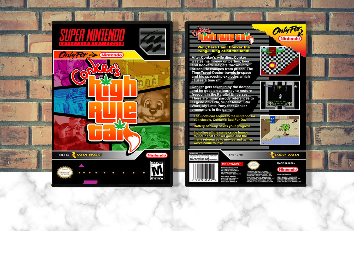 Conker's High Rule Tail, Case Color: DARK GREY (OEM DS CASE COLOR)