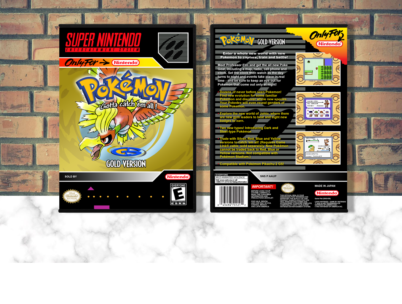 Pokemon Gold Version, Case Color: DARK GREY (OEM DS CASE COLOR)