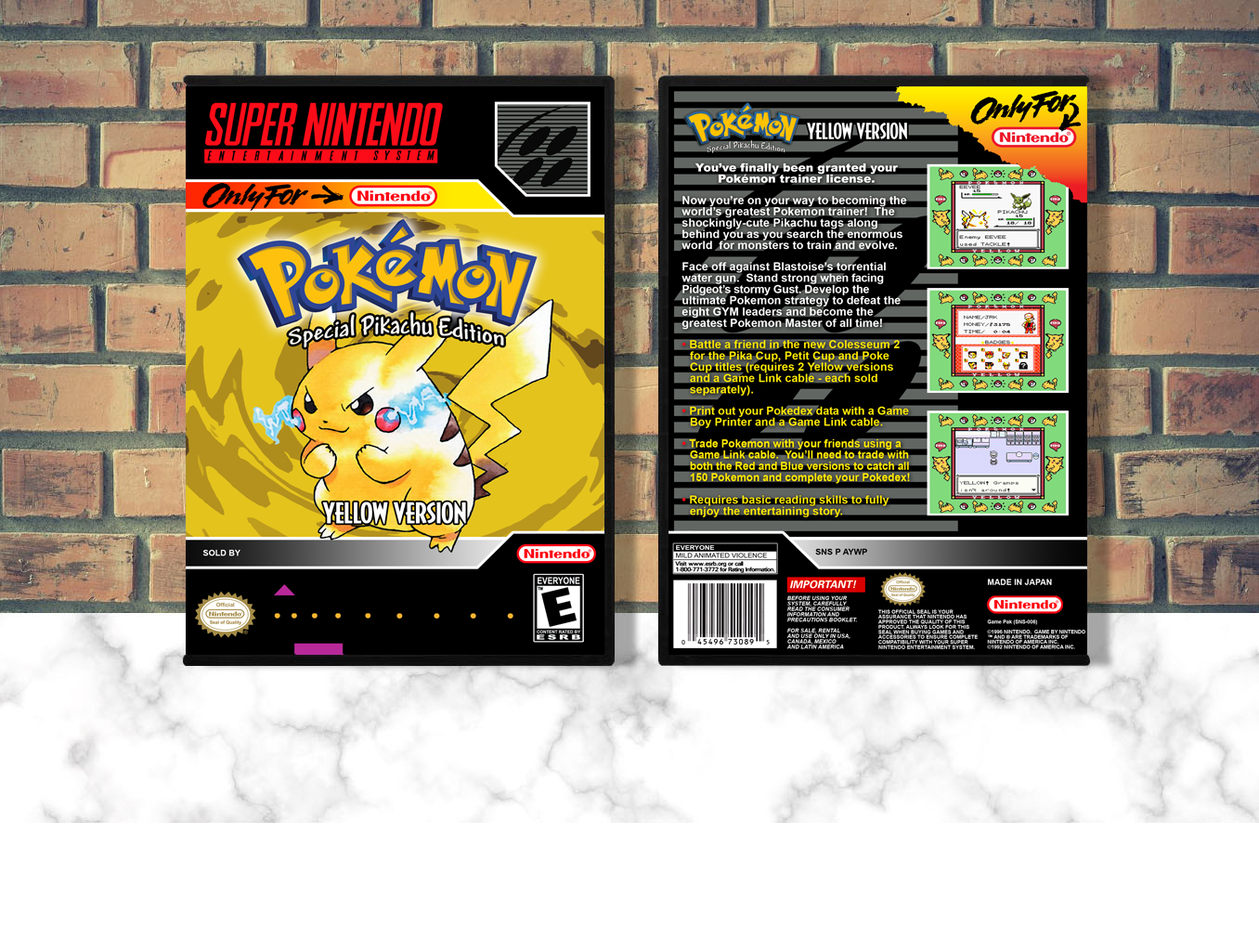 Pokemon Yellow Version, Case Color: DARK GREY (OEM DS CASE COLOR)