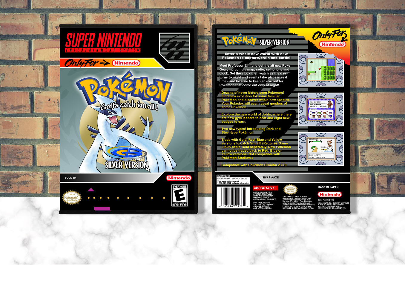Pokemon Silver Version, Case Color: DARK GREY (OEM DS CASE COLOR)