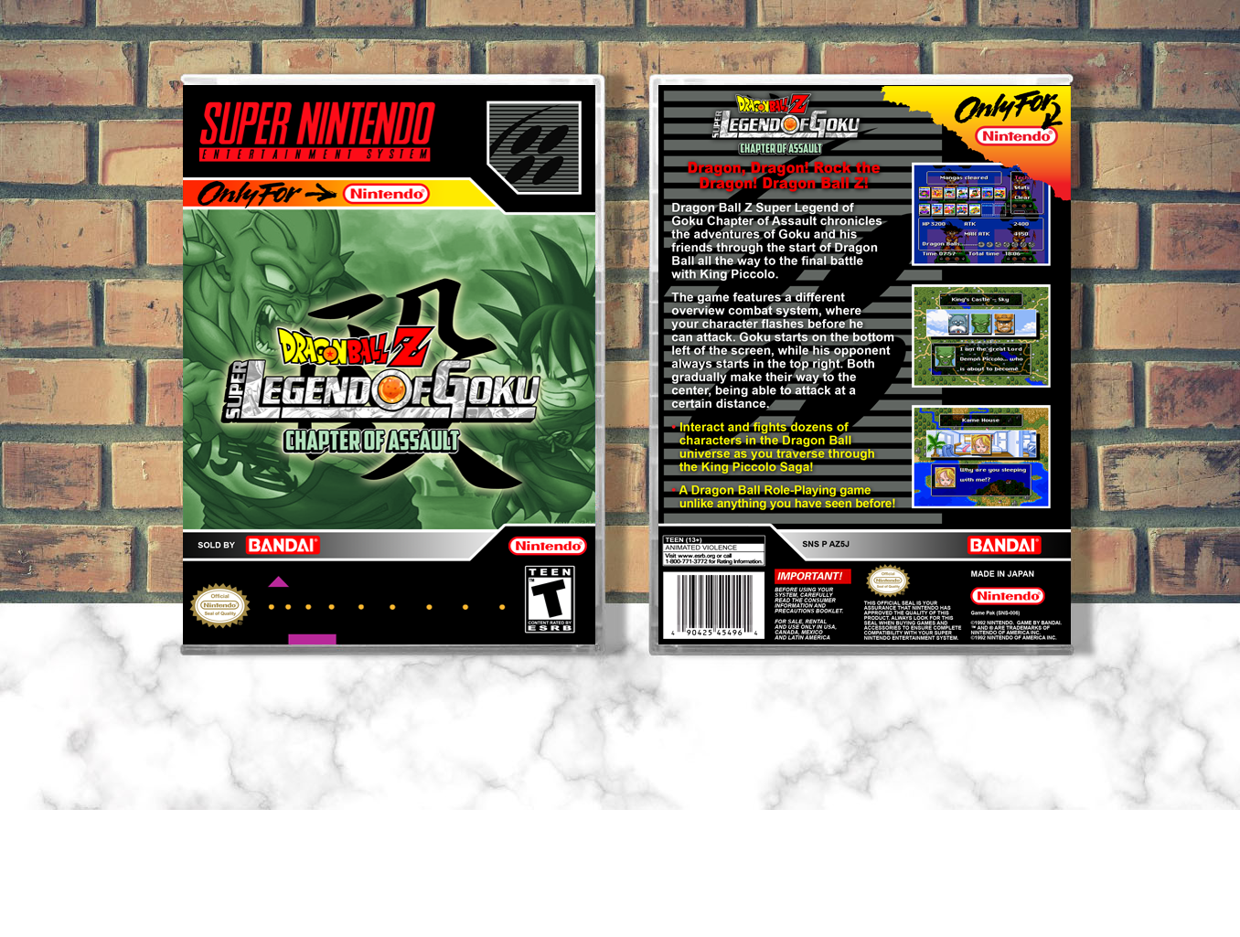 Dragon Ball Z: Super Legend of Goku Chapter of Assault, Case Color: CLEAR (Transparent)