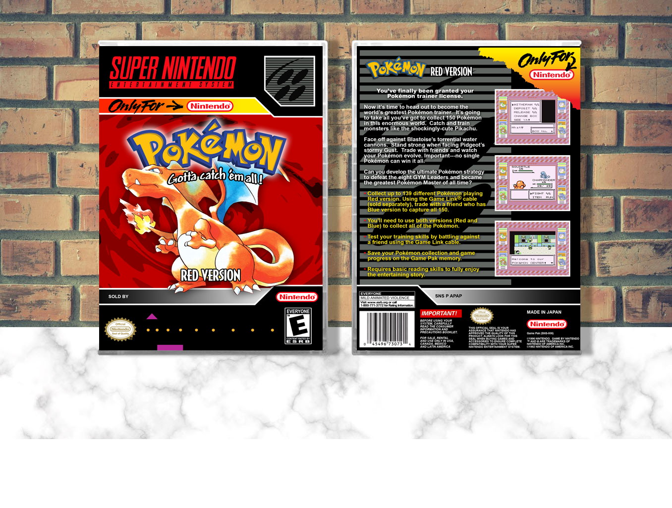 Pokemon Red Version, Case Color: CLEAR (Transparent)