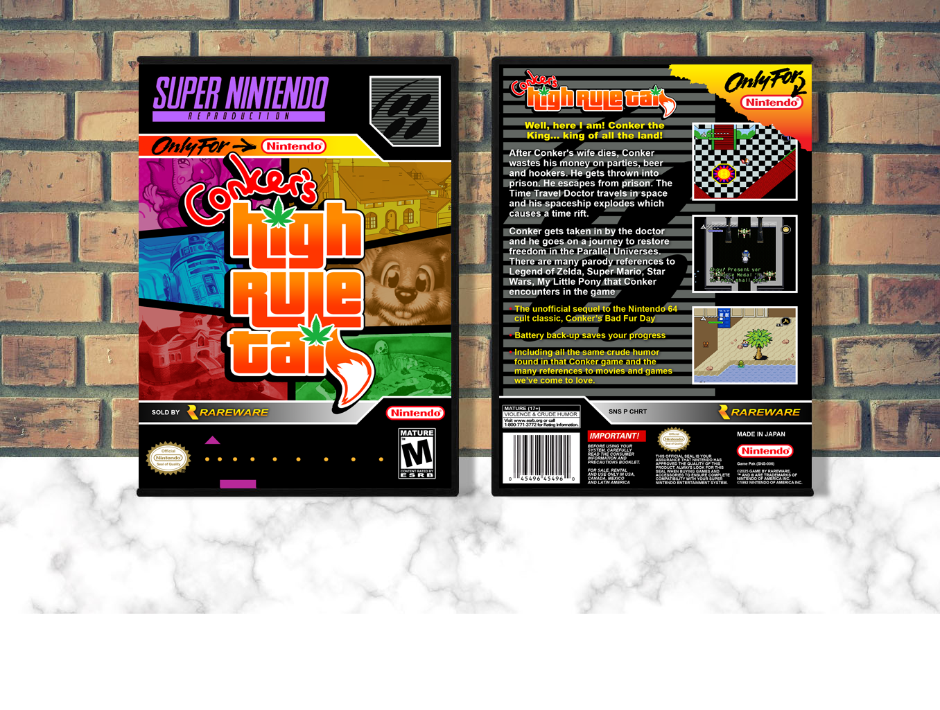 Conker&#39;s High Rule Tail (Repro Spine), Case Color: DARK GREY (OEM DS CASE COLOR)