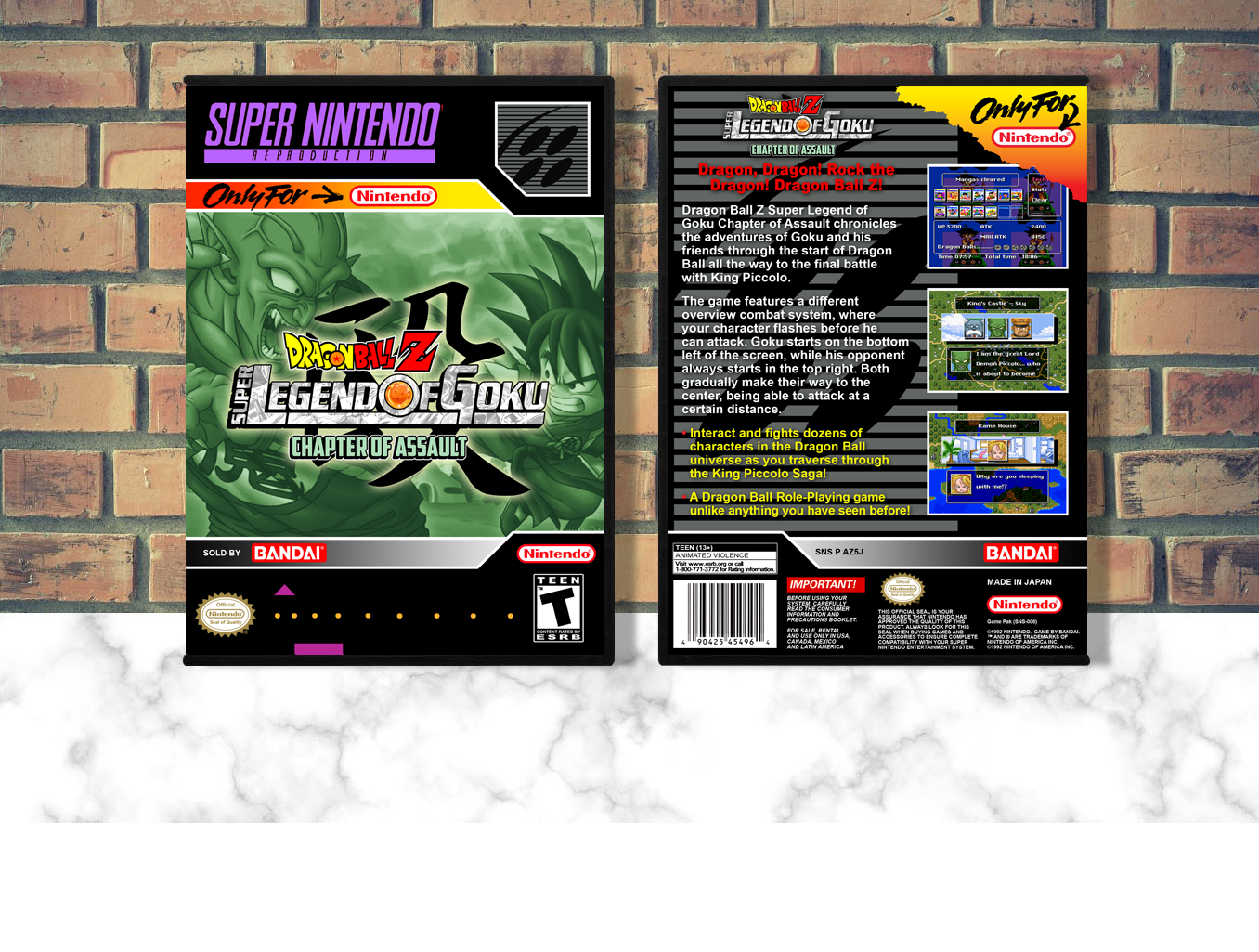 Dragon Ball Z: Super Legend of Goku Chapter of Assault (Repro Spine), Case Color: DARK GREY (OEM DS CASE COLOR)