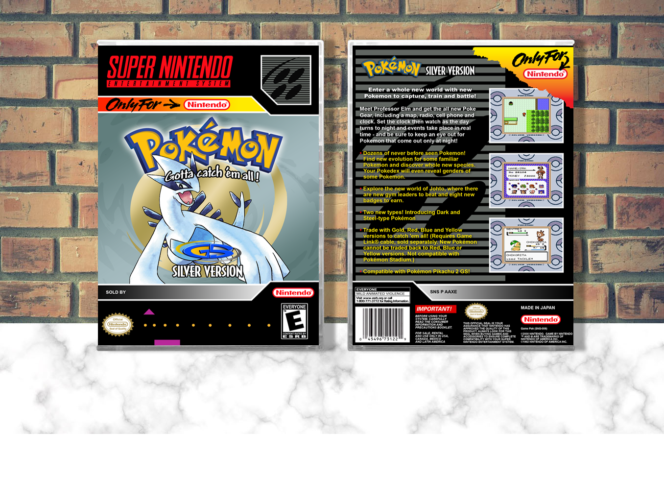 Pokemon Silver Version, Case Color: CLEAR (Transparent)