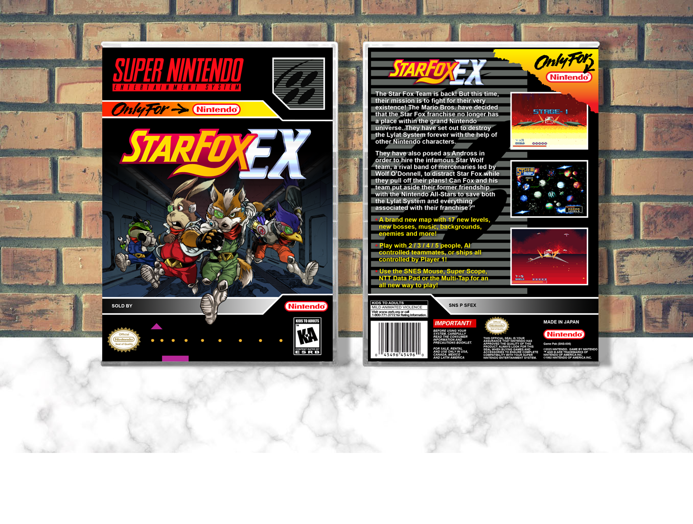 Star Fox EX, Case Color: CLEAR (Transparent)