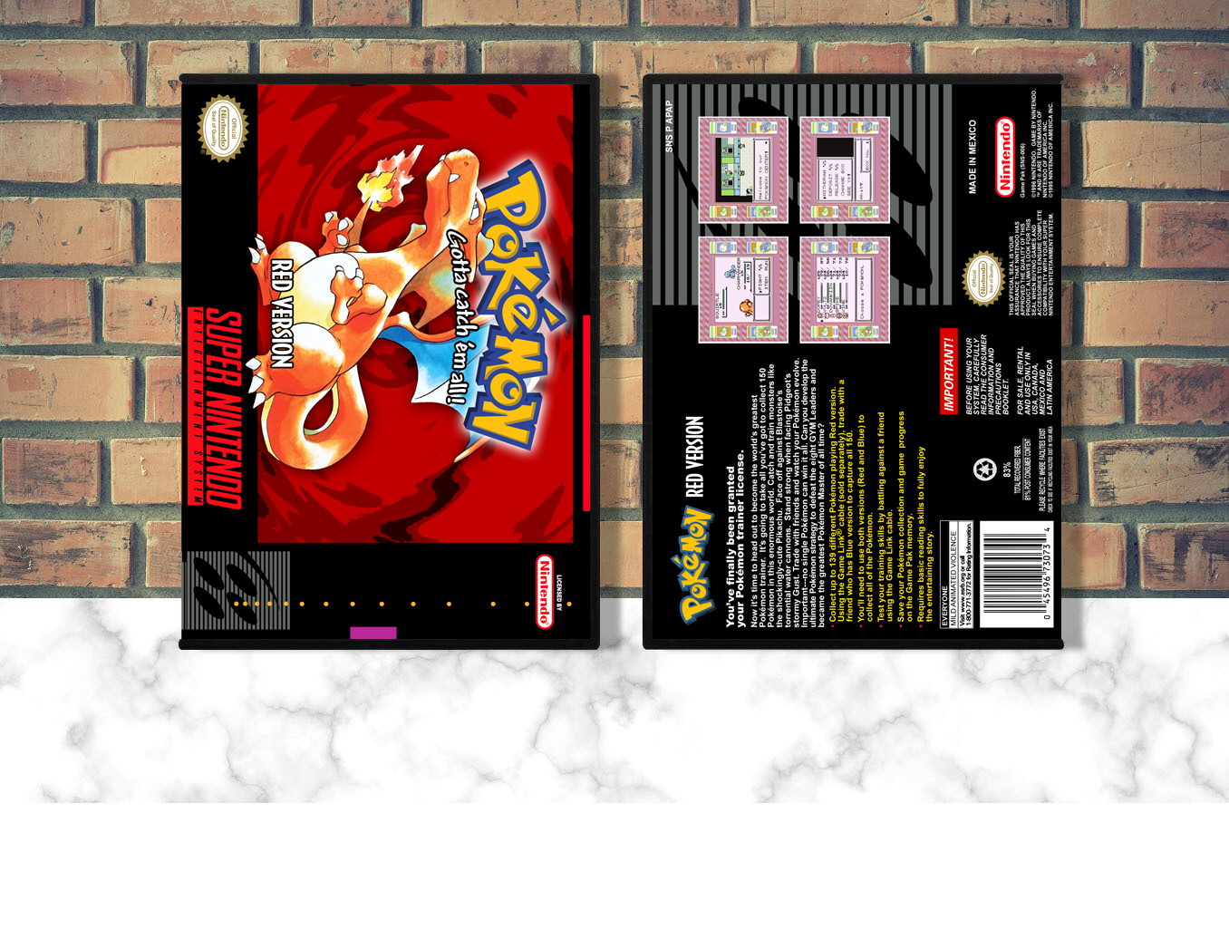 Pokemon Red Version, Case Color: DARK GREY (OEM DS CASE COLOR)